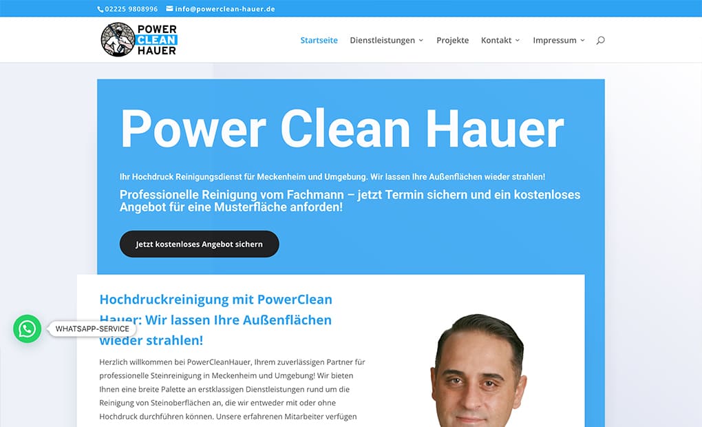 powerclean hauer mockup