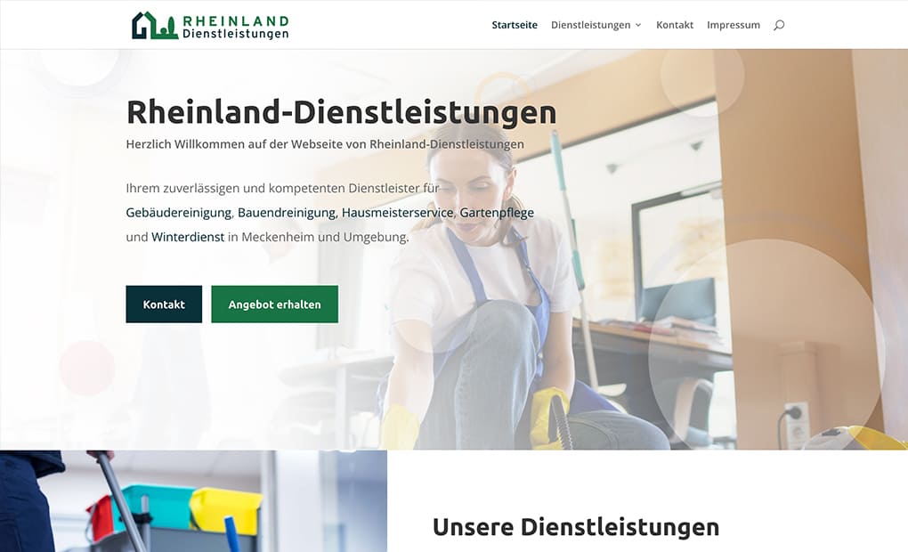 rheinland dienstleistungen webseite